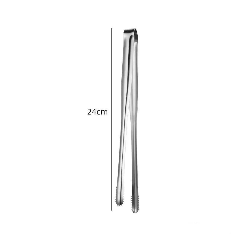304 Stainless Steel BBQ Tongs, Serrated Food Grippers, S, M or L - M 1pc