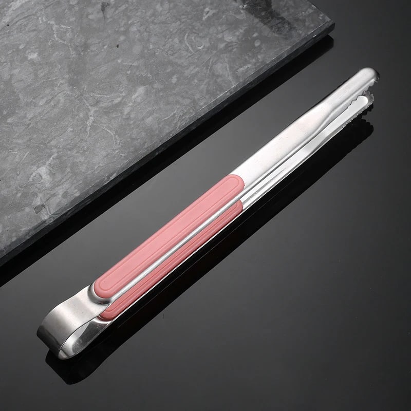 4-Piece Stainless Steel Kitchen and BBQ Tongs, 22.5cm, Random Colours