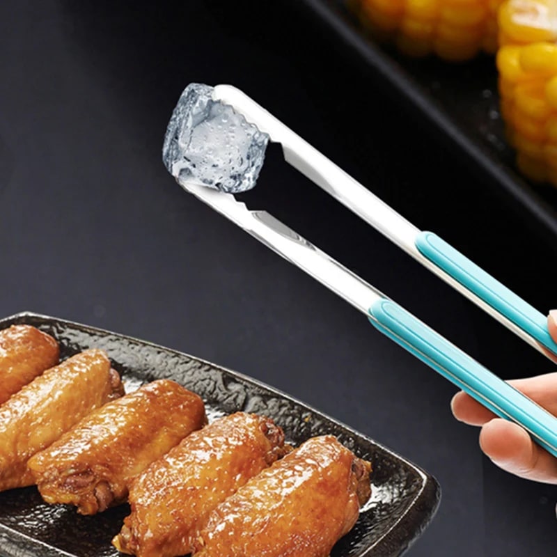 4-Piece Stainless Steel Kitchen and BBQ Tongs, 22.5cm, Random Colours