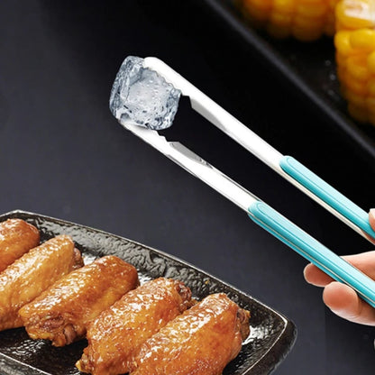 4-Piece Stainless Steel Kitchen and BBQ Tongs, 22.5cm, Random Colours