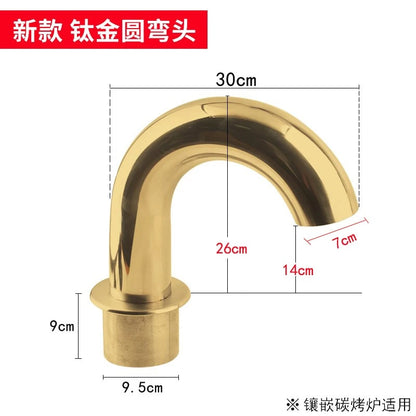 Commercial Metal BBQ Ventilation Elbow System with 100mm Exhaust Duct - E elbow