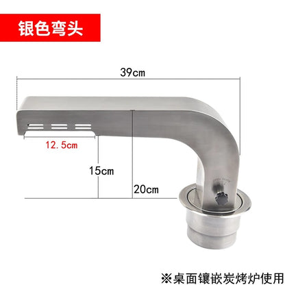 Commercial Metal BBQ Ventilation Elbow System with 100mm Exhaust Duct - A elbow