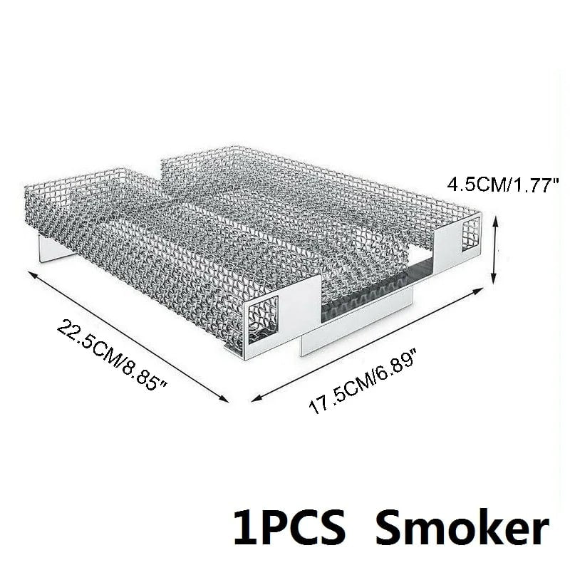Cold Smoke Generator BBQ Smoker Box, Metal, Round or Square, 250g Wood Options - SMOKER