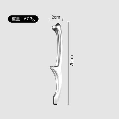304 Stainless Steel BBQ Tongs with Wooden Handle, Turner Clip, Multiple Options - 304 round head small