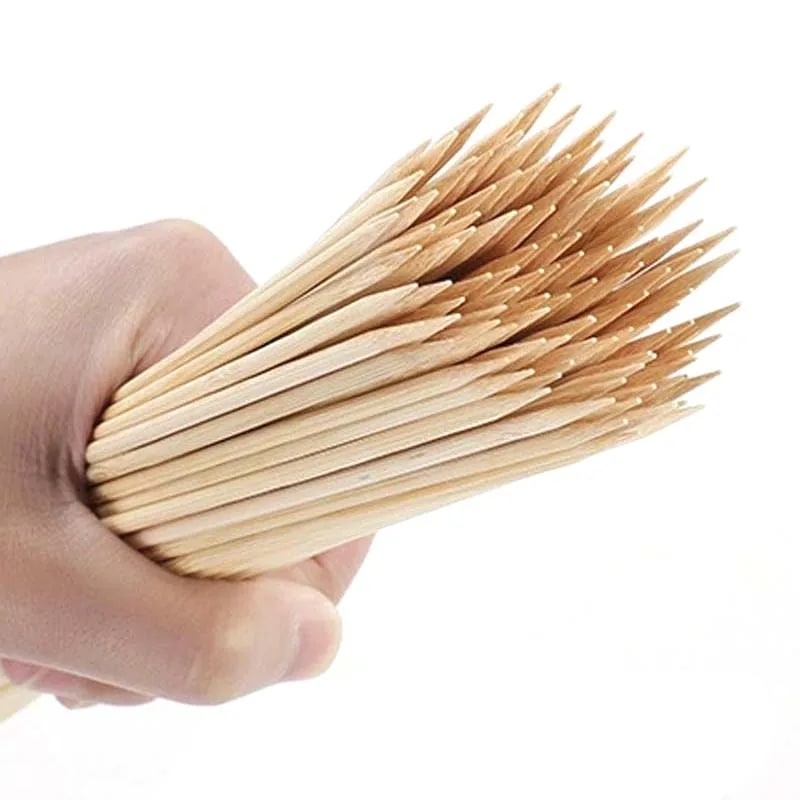 Wooden BBQ Skewers, Disposable Grill Sticks, 30 or 50 Pack