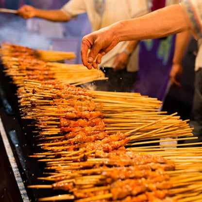Wooden BBQ Skewers, Disposable Grill Sticks, 30 or 50 Pack