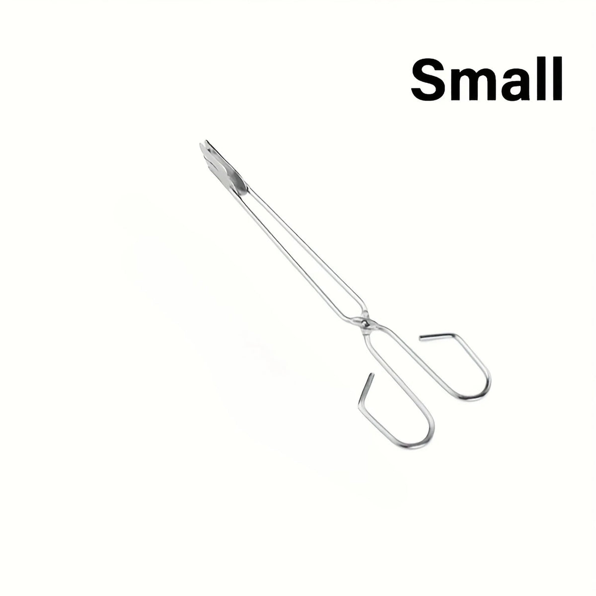 Stainless Steel BBQ Tongs, S/M/L Food Tongs, Silver, 3-Piece Option - S 1PC