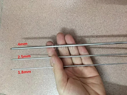 Stainless Steel BBQ Skewers, 30-50cm, 1.8-4mm, 10 or 20 Pack