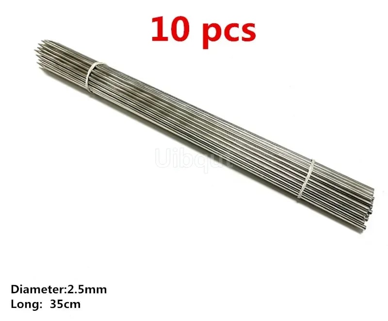 Stainless Steel BBQ Skewers, 30-50cm, 1.8-4mm, 10 or 20 Pack - 2.5mm 35cm 10pcs