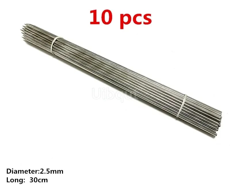 Stainless Steel BBQ Skewers, 30-50cm, 1.8-4mm, 10 or 20 Pack - 2.5mm 30cm 10pcs