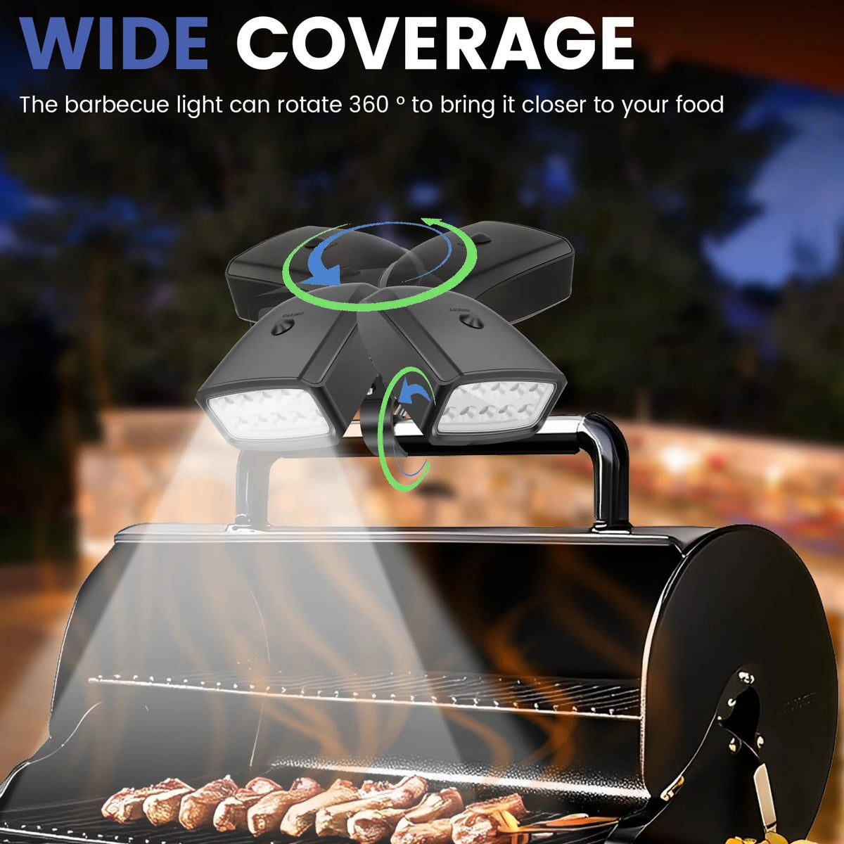 BBQ Grill Light, 10 LED, 200 lm, 360° Rotation, Heat Resistant