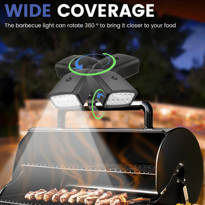 BBQ Grill Light, 10 LED, 200 lm, 360° Rotation, Heat Resistant