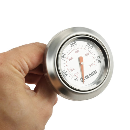 bbqdeals Built-In BBQ Lid Thermometer and Bezel Kit, 150-600°F, for Weber Q