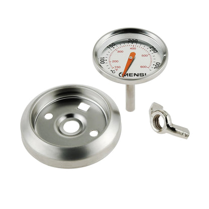 bbqdeals Built-In BBQ Lid Thermometer and Bezel Kit, 150-600°F, for Weber Q