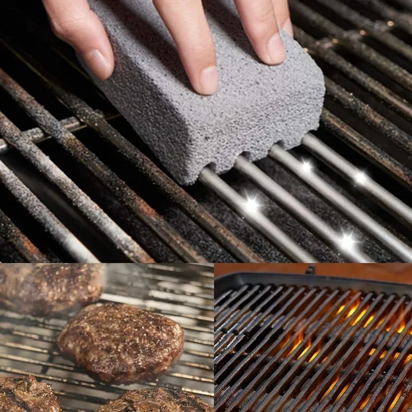 BBQ Grill Cleaning Blocks, 2 Pack, 10 x 7 x 3.3cm