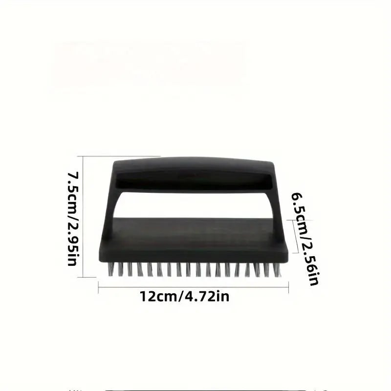 Metal BBQ Grill Brush with Steel Wire Bristles and Ergonomic Handle