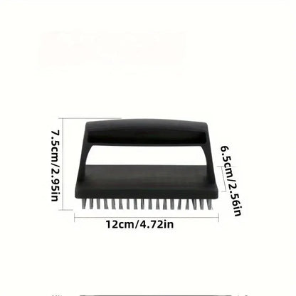 Metal BBQ Grill Brush with Steel Wire Bristles and Ergonomic Handle