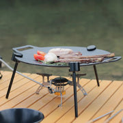 Adjustable BBQ Grill Pan and Tray Support, Black Aluminium Bracket with Stainless Steel Chain