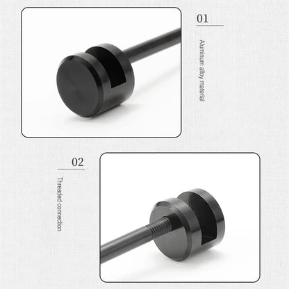 Adjustable BBQ Grill Pan and Tray Support, Black Aluminium Bracket with Stainless Steel Chain