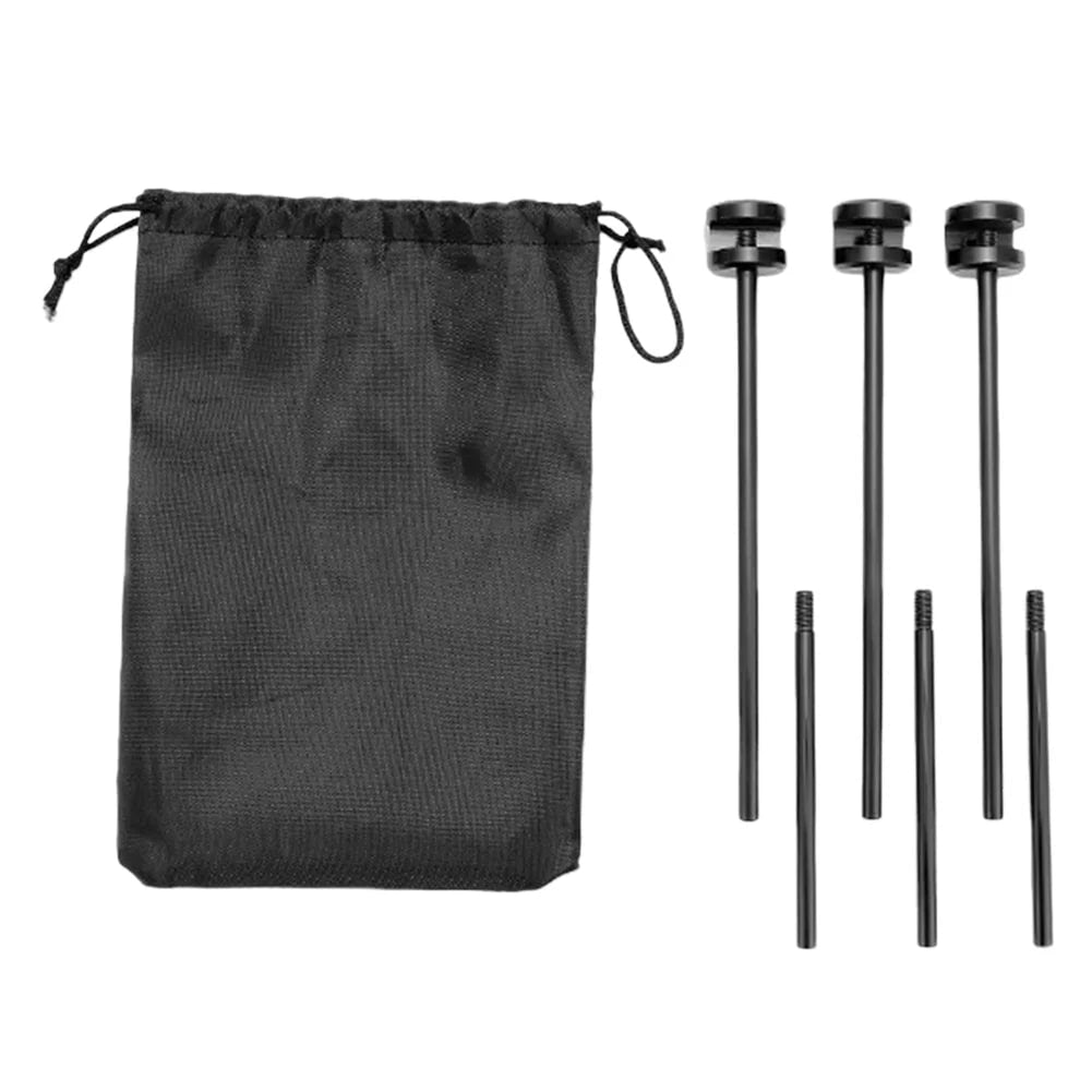 Adjustable BBQ Grill Pan and Tray Support, Black Aluminium Bracket with Stainless Steel Ch