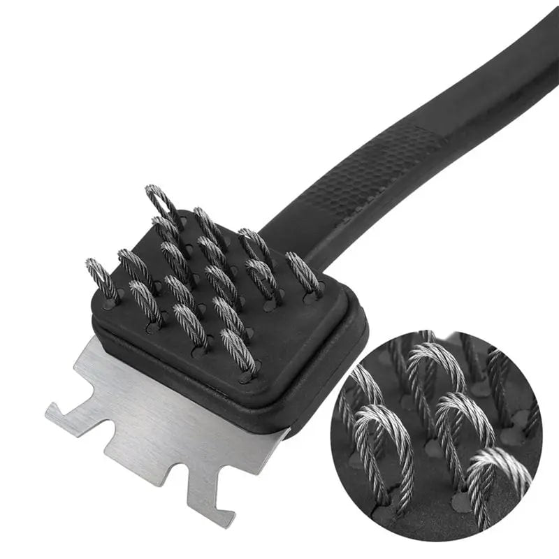 BBQ Grill Cleaning Brush with 304 Stainless Steel Wire Head, Scraper and Opener
