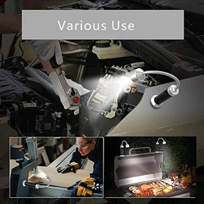 Magnetic BBQ Grill Light Set, 9 LED, 75 Lumens, Flexible 360° Neck, 2 Pack