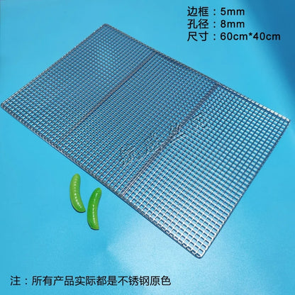 304 Stainless Steel BBQ Grill Mesh Grate, Rectangle, Multiple Sizes - 60X40CM