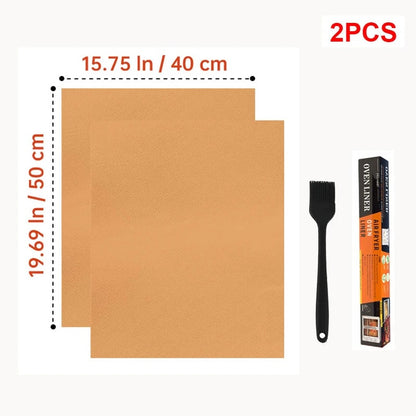 Reusable Non-Stick BBQ Grill Mat, Cut to Size, Rubber, 33 x 40cm or 40 x 50cm - 40X50-2PC