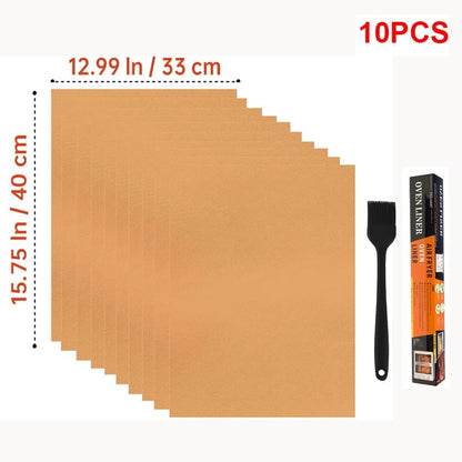 Reusable Non-Stick BBQ Grill Mat, Cut to Size, Rubber, 33 x 40cm or 40 x 50cm - 33X40-10PC