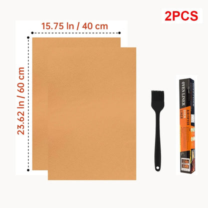 Reusable Non-Stick BBQ Grill Mat, Cut to Size, Rubber, 33 x 40cm or 40 x 50cm - 40X60-2PC