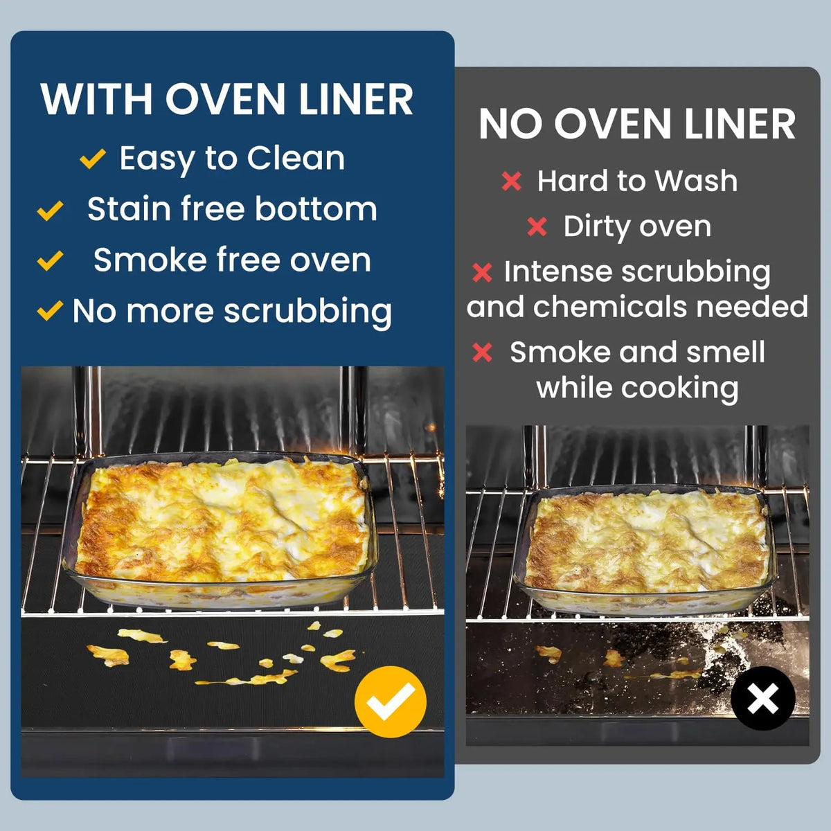 Non-Stick BBQ Grill Mat and Oven Liner, 33 x 40cm, 40 x 50cm or 40 x 60cm