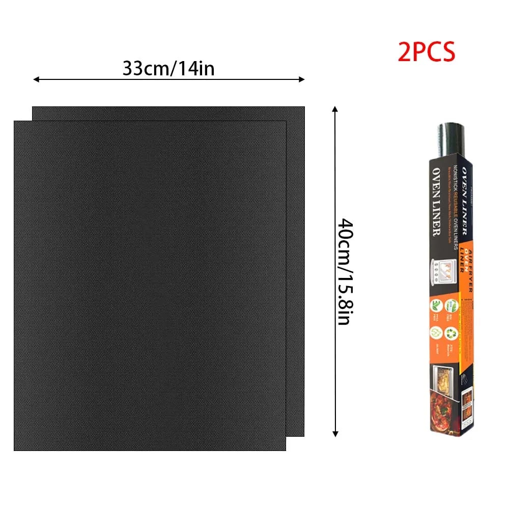 Non-Stick BBQ Grill Mat and Oven Liner, 33 x 40cm, 40 x 50cm or 40 x 60cm - 33x40 2pcs