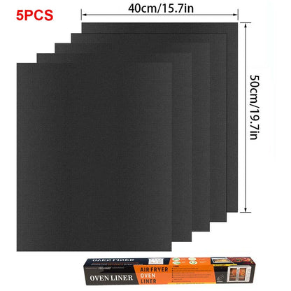 Non-Stick BBQ Grill Mat and Oven Liner, 33 x 40cm, 40 x 50cm or 40 x 60cm - 40x50 5pcs