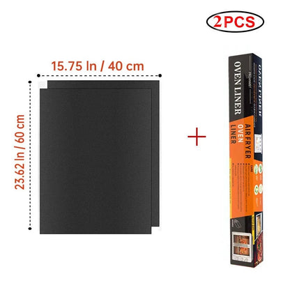 Non-Stick BBQ Grill Mat and Oven Liner, 33 x 40cm, 40 x 50cm or 40 x 60cm - Clear