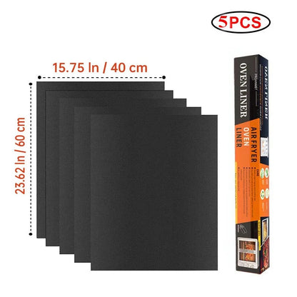 Non-Stick BBQ Grill Mat and Oven Liner, 33 x 40cm, 40 x 50cm or 40 x 60cm - Orange