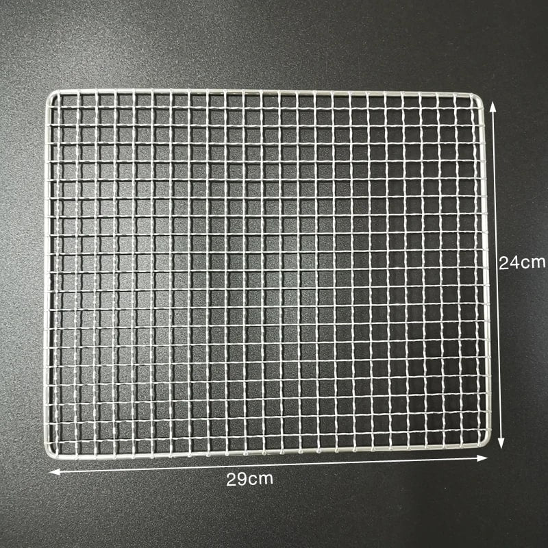 Stainless Steel 304 BBQ Grill Mesh Rack, Non-Stick Wire Grid, Multiple Sizes - 29X24CM