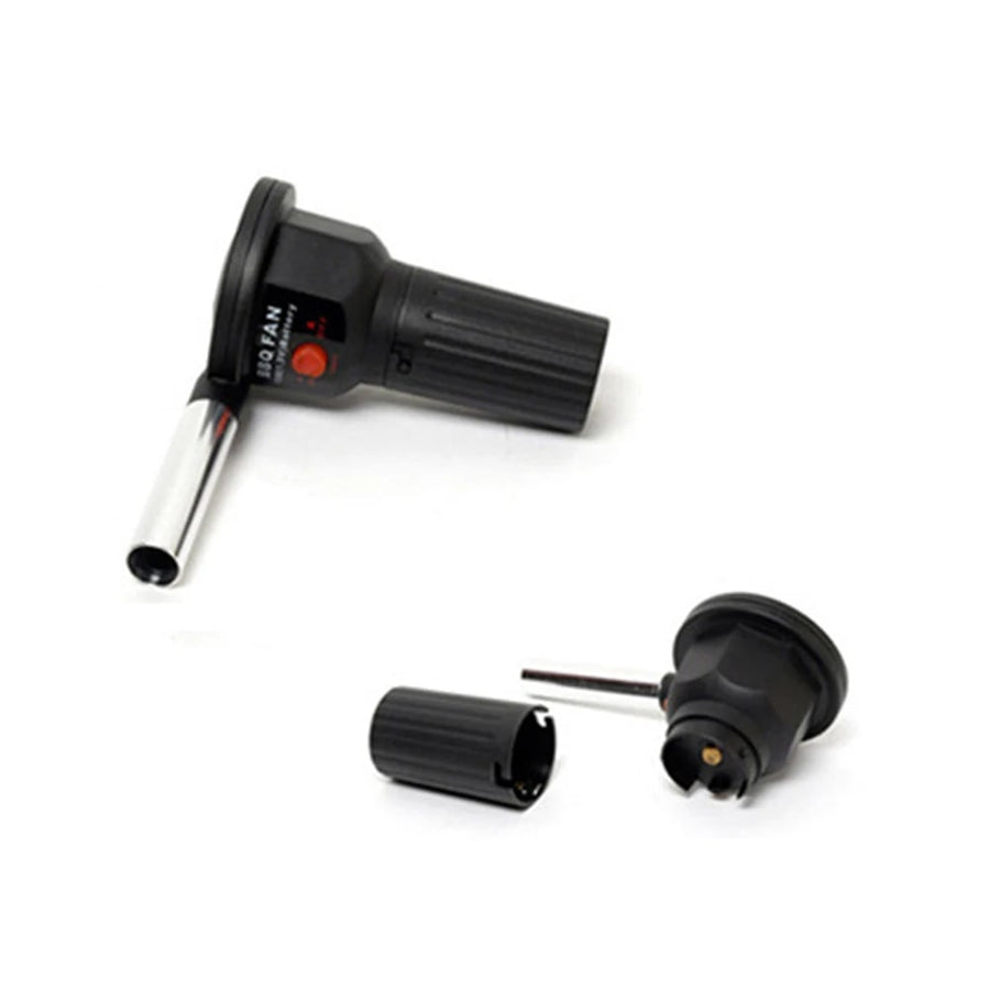 Handheld BBQ Charcoal Fire Blower, PP and Aluminium Alloy, 143 x 70 x 130mm