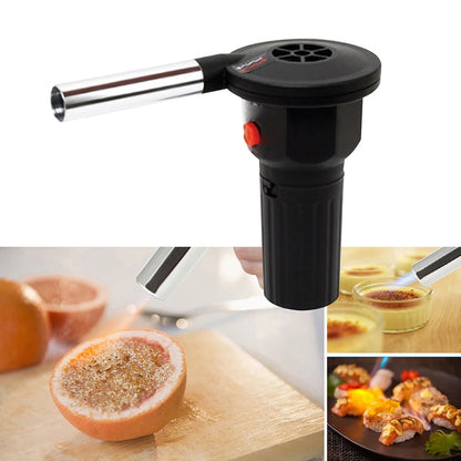 Handheld BBQ Charcoal Fire Blower, PP and Aluminium Alloy, 143 x 70 x 130mm