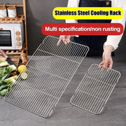 Stainless Steel Cooling Rack BBQ Tray, Non-Stick Silver, Multiple Sizes