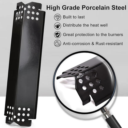 MagiDeal Enamel Heat Plate Fire Baffle for Gas Grill BBQ, 370 x 104 x 42mm