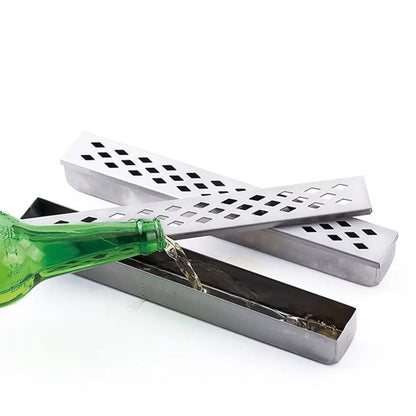 Stainless Steel BBQ Smoker Box for Gas Grills, Silver, 28.4 x 5 x 4 cm