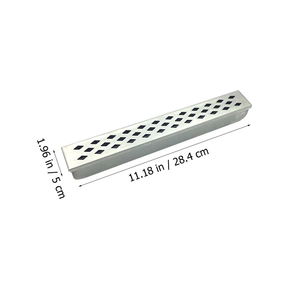 Stainless Steel BBQ Smoker Box for Gas Grills, Silver, 28.4 x 5 x 4 cm