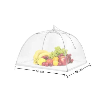Pop-Up Mesh Food Cover, White, 4-Pack with 5 Size Options - 48x48cm / 2pcs