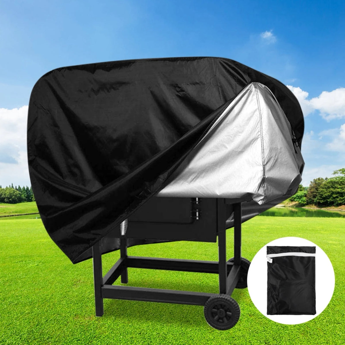 TOPINCN BBQ Cover, Waterproof PVC Grill Protector, 80 x 66 x 100cm