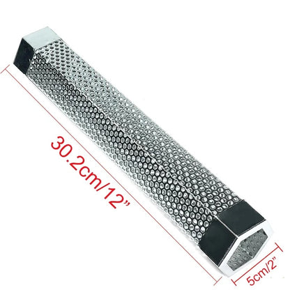 12-Inch Stainless Steel Cold Smoker Tube, 30.2 x 5cm BBQ Smoke Generator