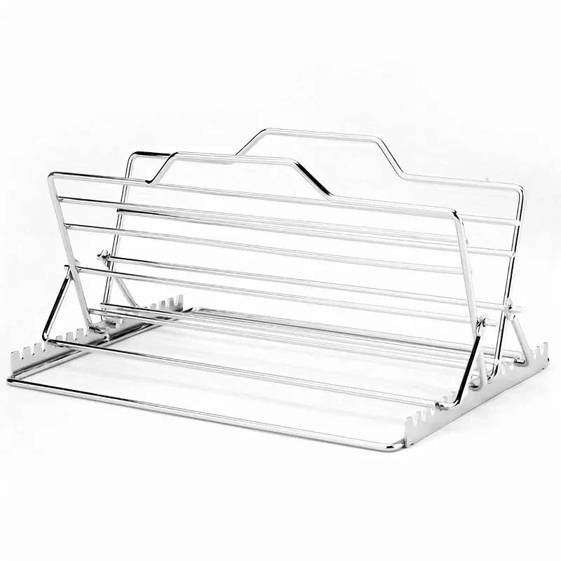Adjustable V-Shaped Turkey Roasting Rack for BBQ, Oven and Chicken