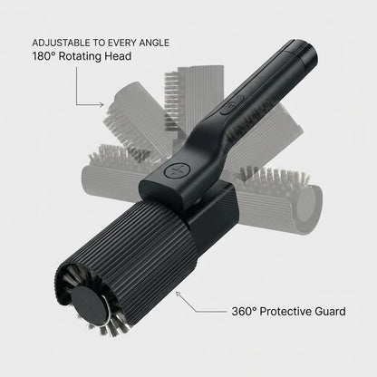 Electric BBQ Grill Brush Cleaner with Steel Wire Bristles, 180° Adjustable Head and USB-C Charging