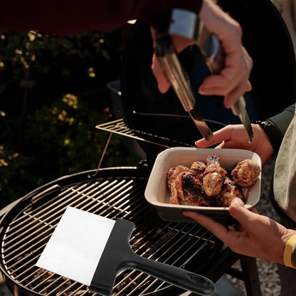 BBQ Grill Scraper, Black Plastic Handle, 23 x 16.4cm Cleaning Tool