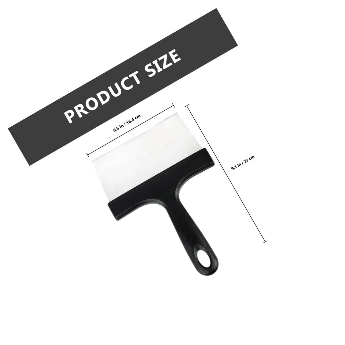 BBQ Grill Scraper, Black Plastic Handle, 23 x 16.4cm Cleaning Tool