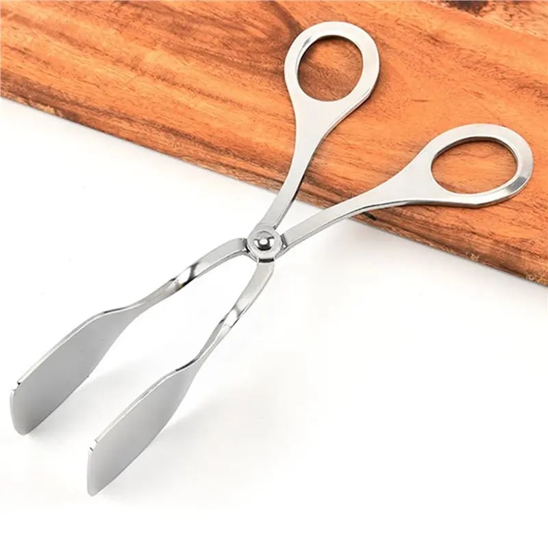 4-Pack Stainless Steel Food Tongs, 18.5cm BBQ Serving Tongs